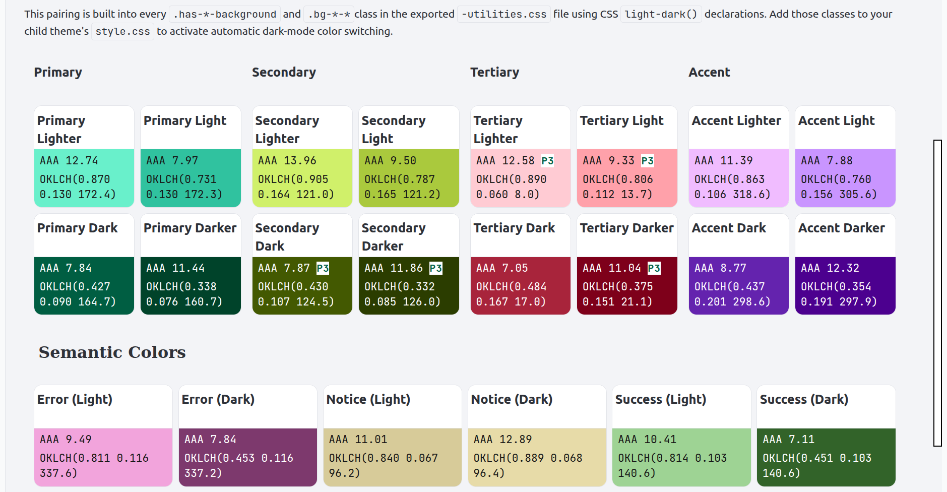 Color Palette by Contrast-First Color Engine for WordPress